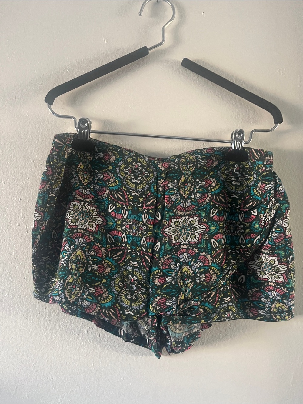 BeBop Floral Mosaic Shorts - Teal, Pink, Yellow